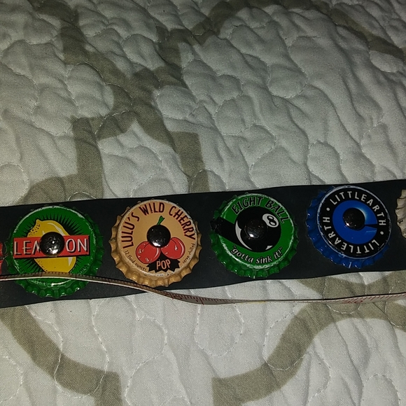 Retro bottle cap belt. 36 inches in length main image 5